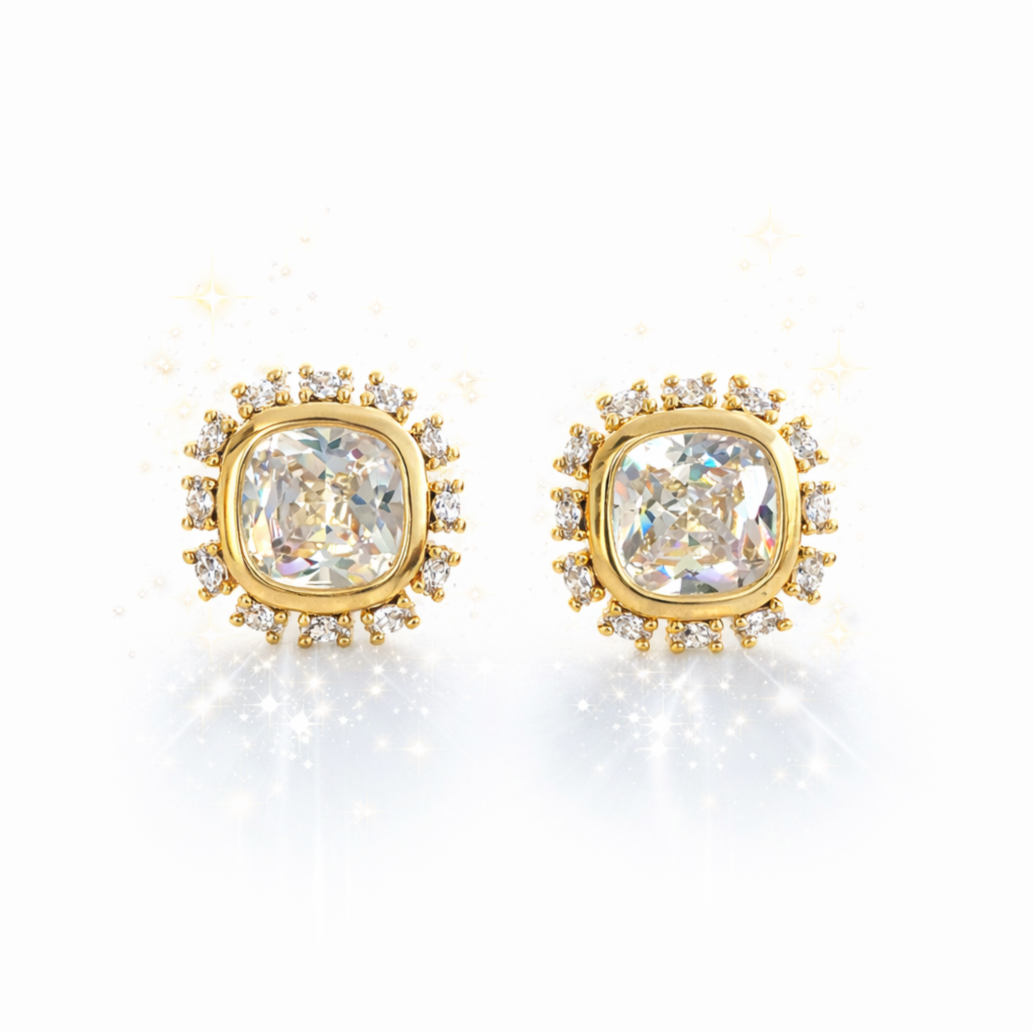 Luminous Crown Stud Earrings