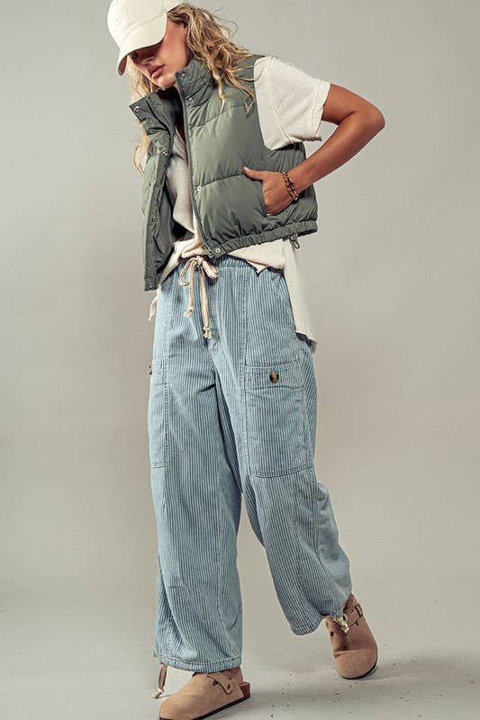 Essential Puffer Down Vest with Adjustable Hem