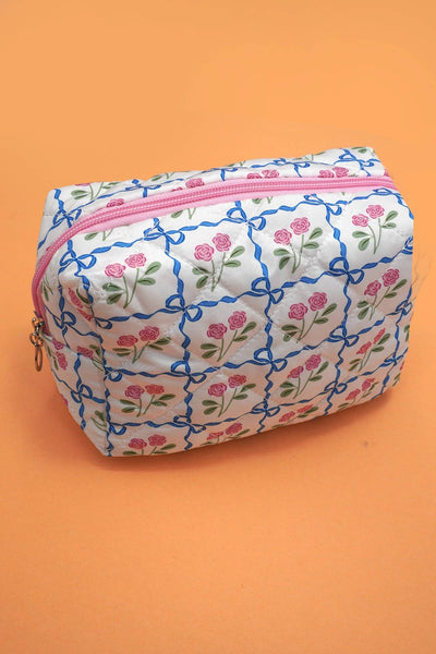 Quilted Makeup Cosmetic Bag