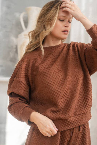 Cable Knit Jacquard Top