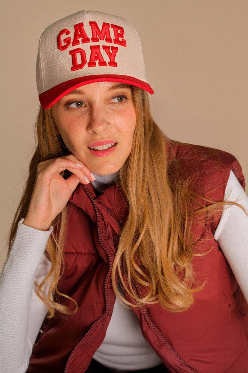 "GAME DAY" Puff Embroidery Trucker Hat