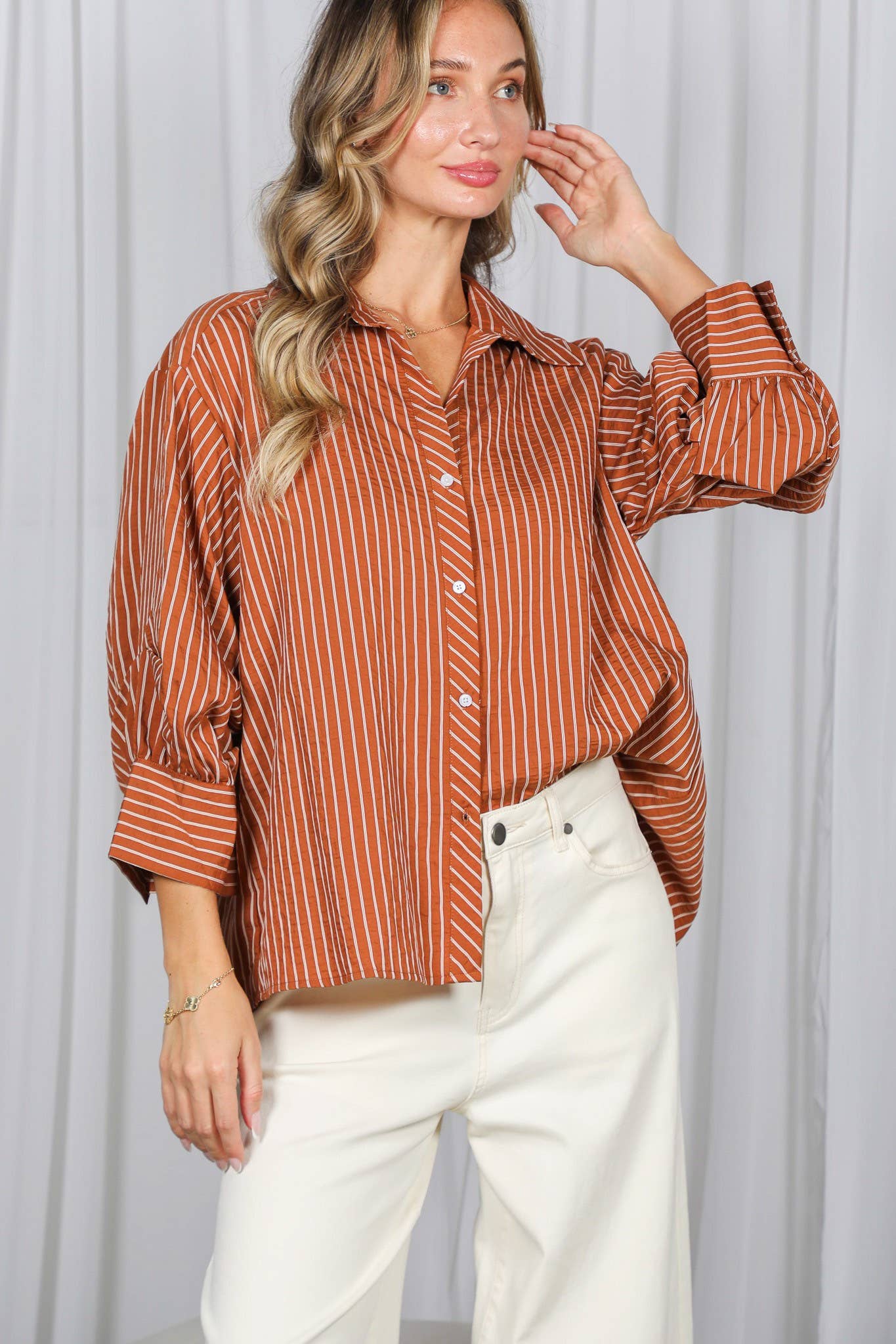 Rust Striped Shirt