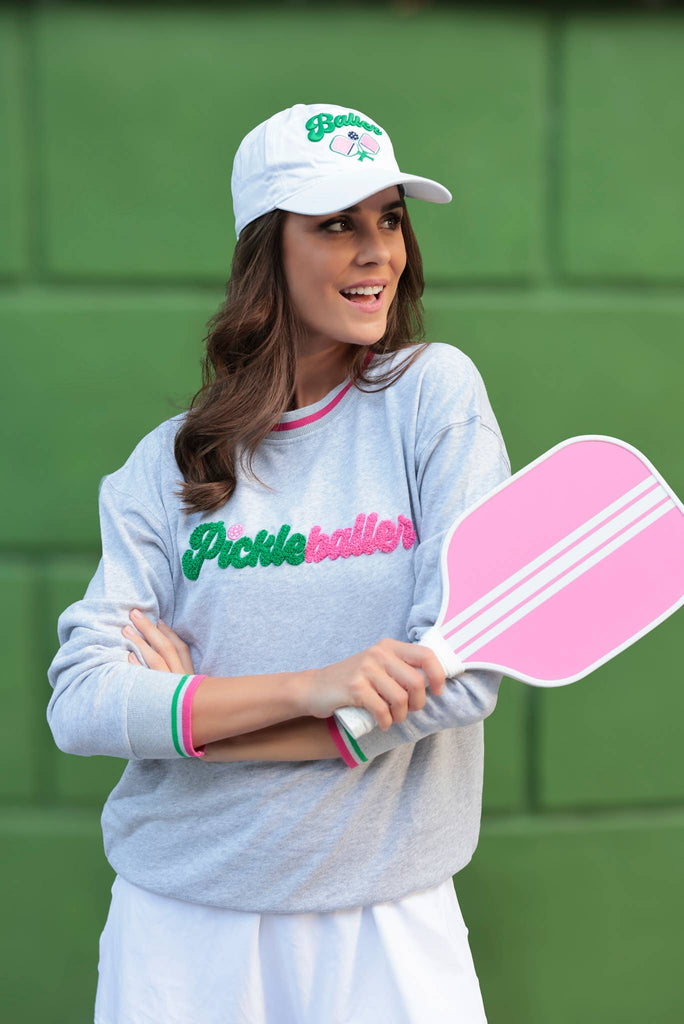Grey Pickleballer Sweatshirt