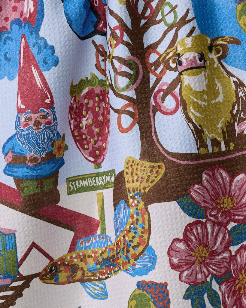 Greetings From Iowa Tea Towel