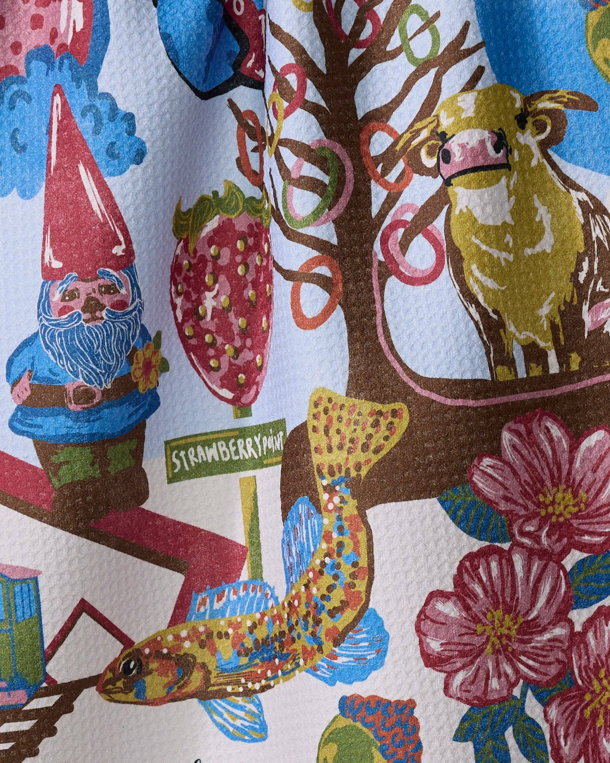 Greetings From Iowa Tea Towel