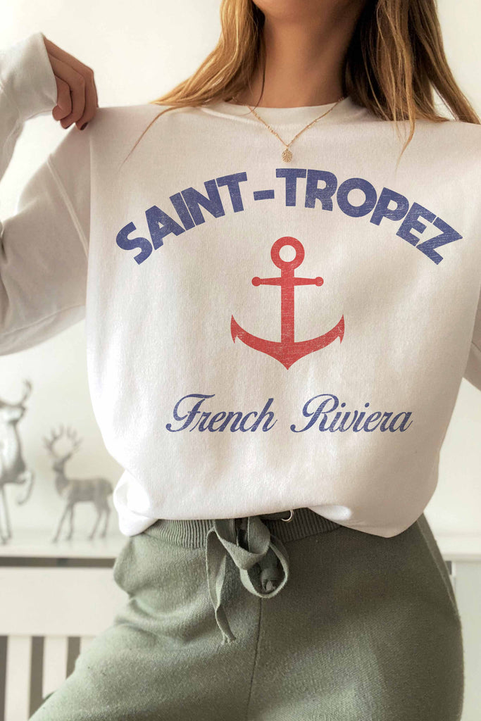SAINT TROPEZ GRAPHIC SWEATSHIRT