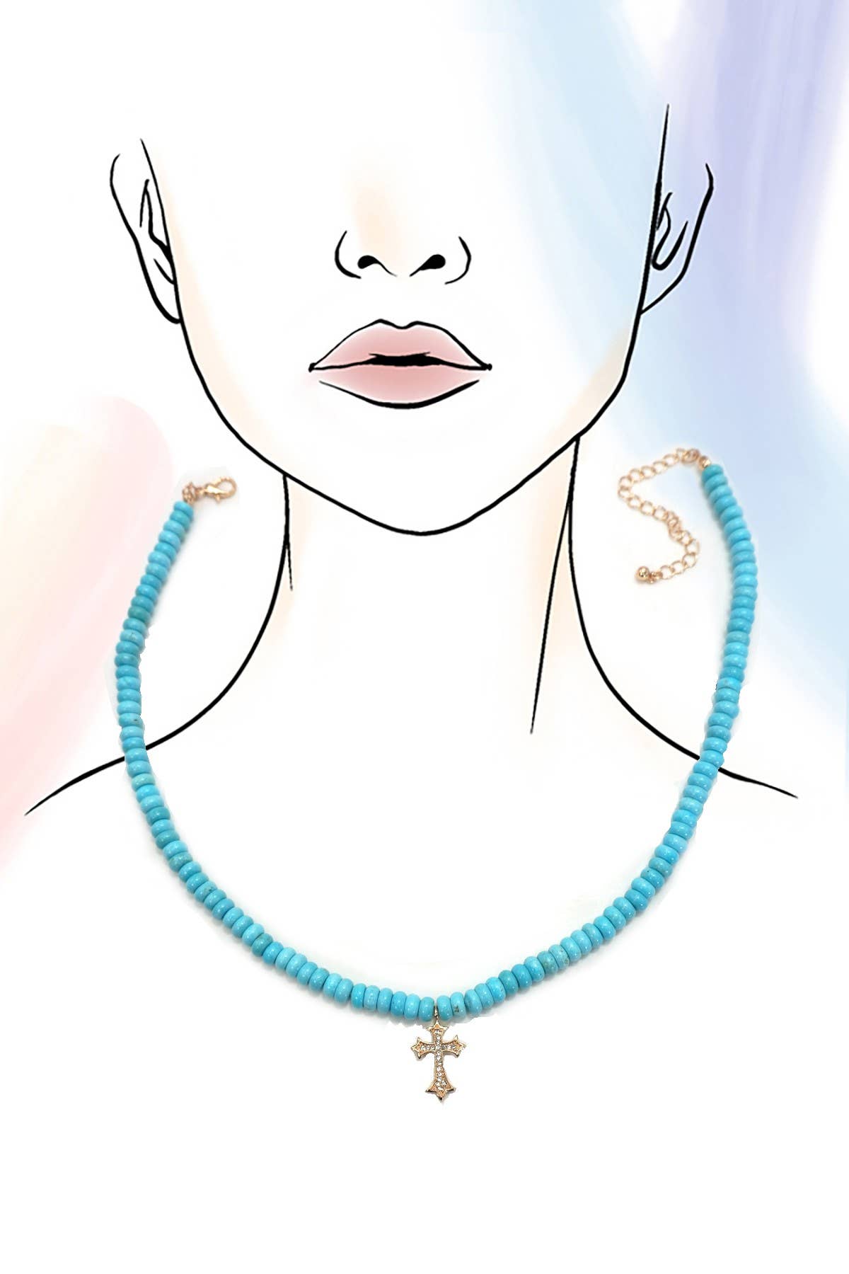 Natural Semi Precious Stone Beaded Charm Necklace