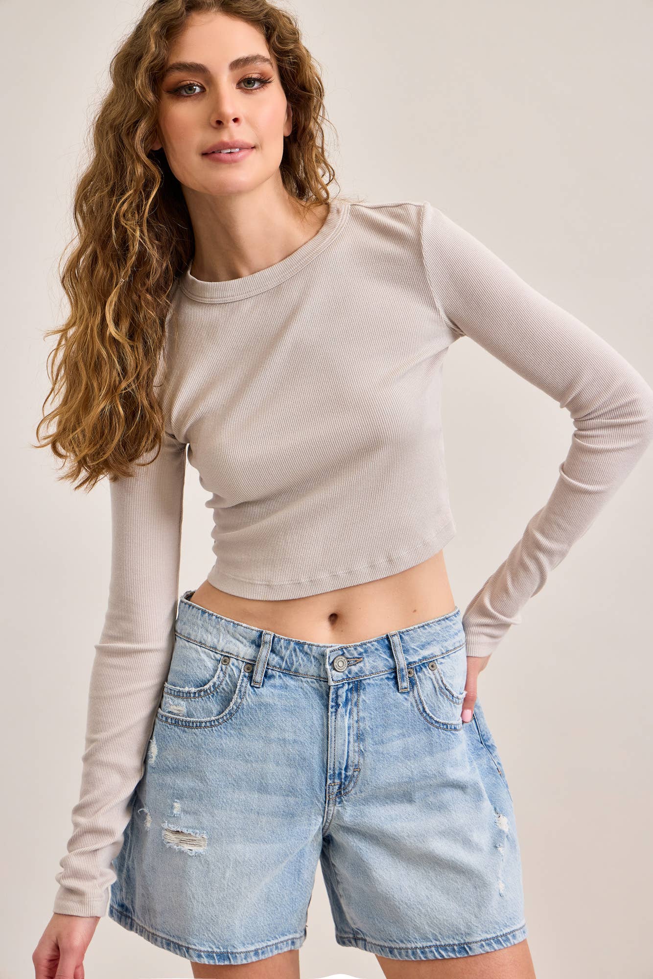 Sammie Mid-Rise Barrel Shorts