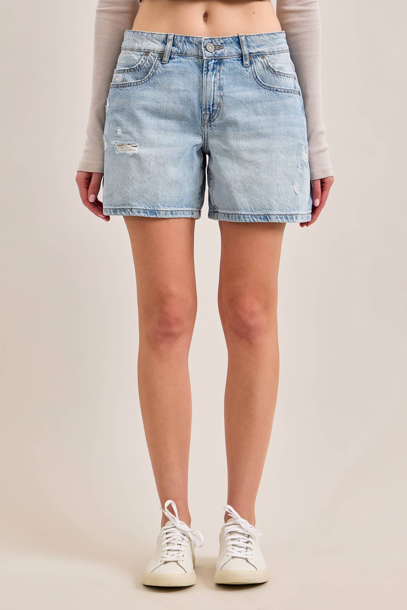 Sammie Mid-Rise Barrel Shorts