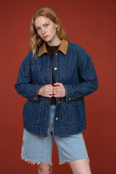 Striped Denim Shacket