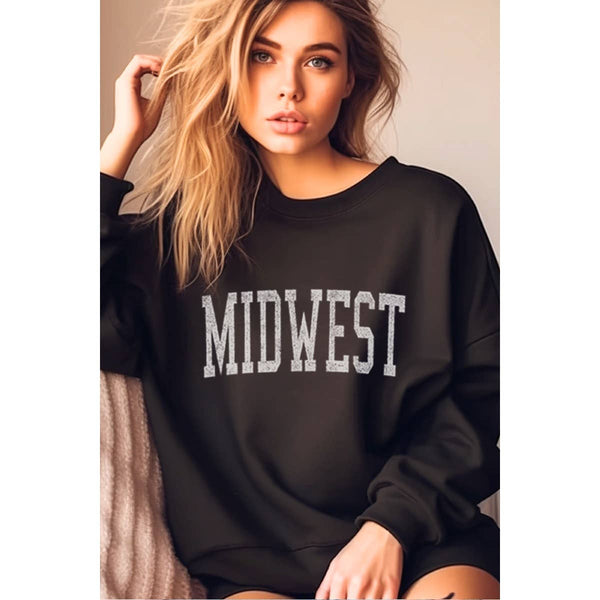 MIDWEST  VINTAGE GRAPHIC OVERSIZED SWEATSHIRT
