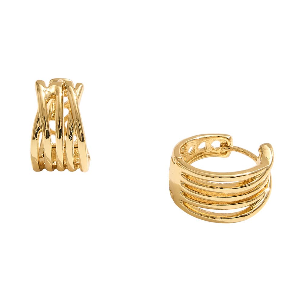 Layered Huggie Hoop Earrings