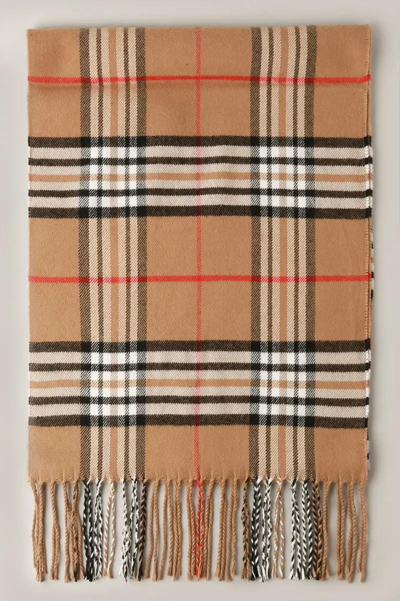 Fashion City Cashmere Feel Plaid Muffler Scarf