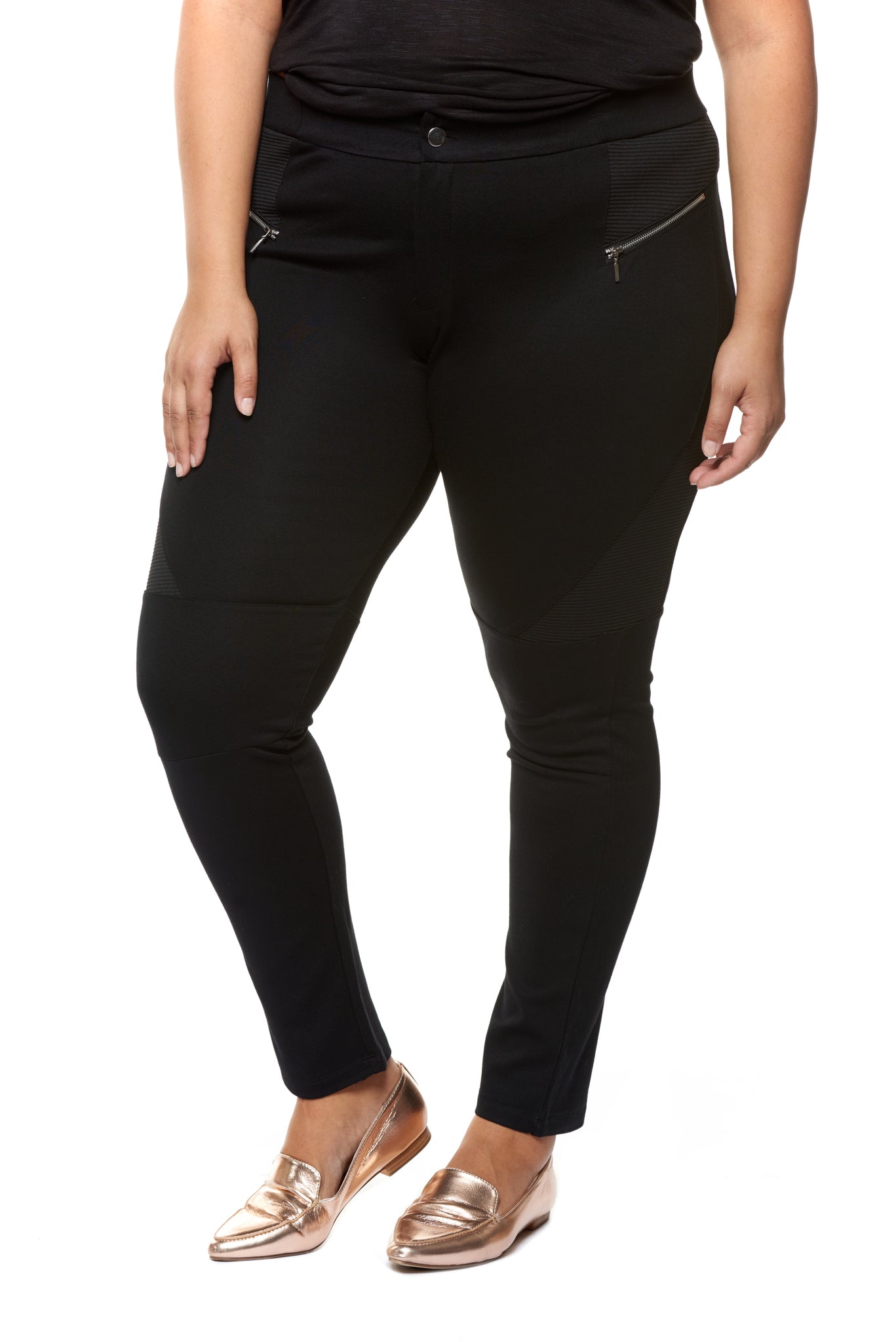 Plus Size Slimming Black Pants-core wardrobe at MARIA VINCENT Boutique