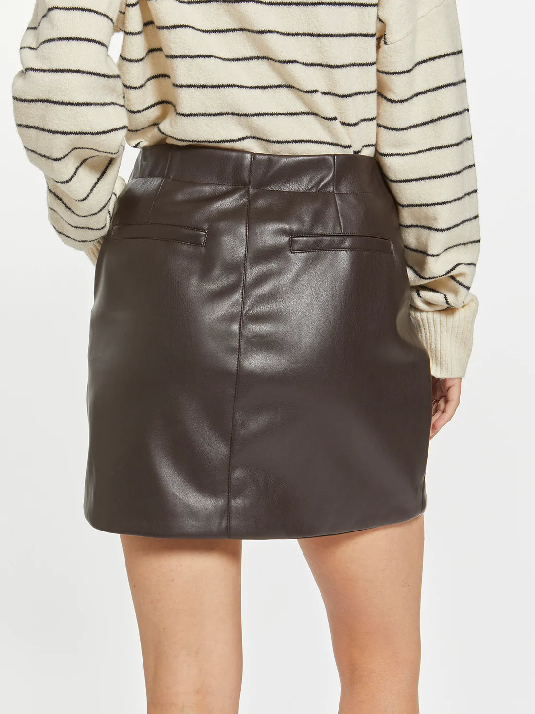 Weekend LA Cognac Madison Faux Leather Mini Skirt