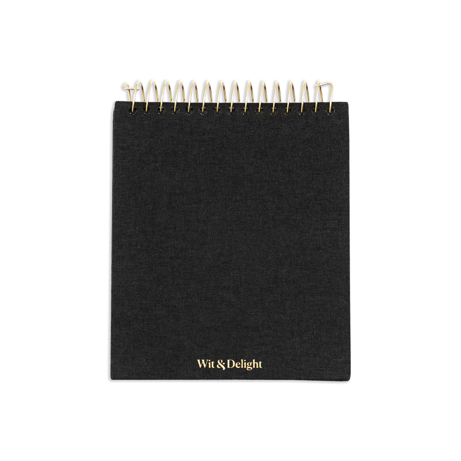 Write It Down Black Linen Spiral Notepad