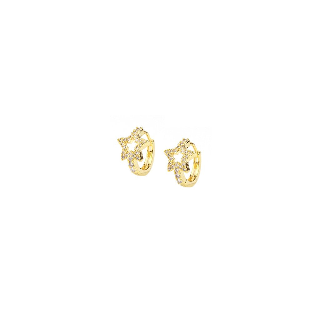 Marlyn Schiff CZ Star Huggie Earrings