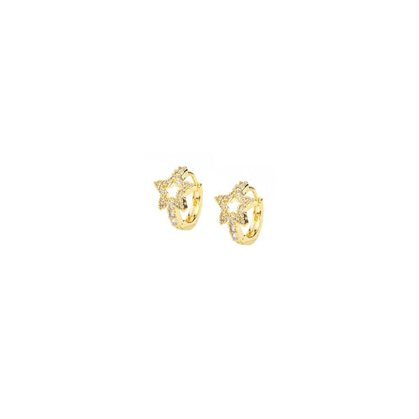 Marlyn Schiff CZ Star Huggie Earrings
