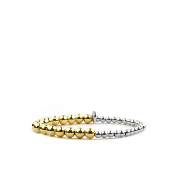 Marlyn Schiff Jewelry Silver/Gold Beaded Ball Bracelet
