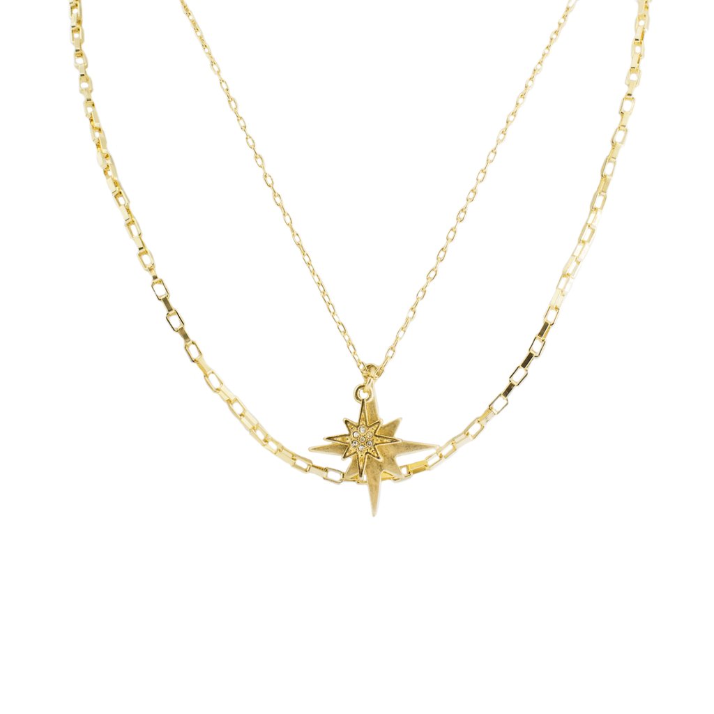 Marlyn Schiff Jewelry Gold Layered Starburst Necklace