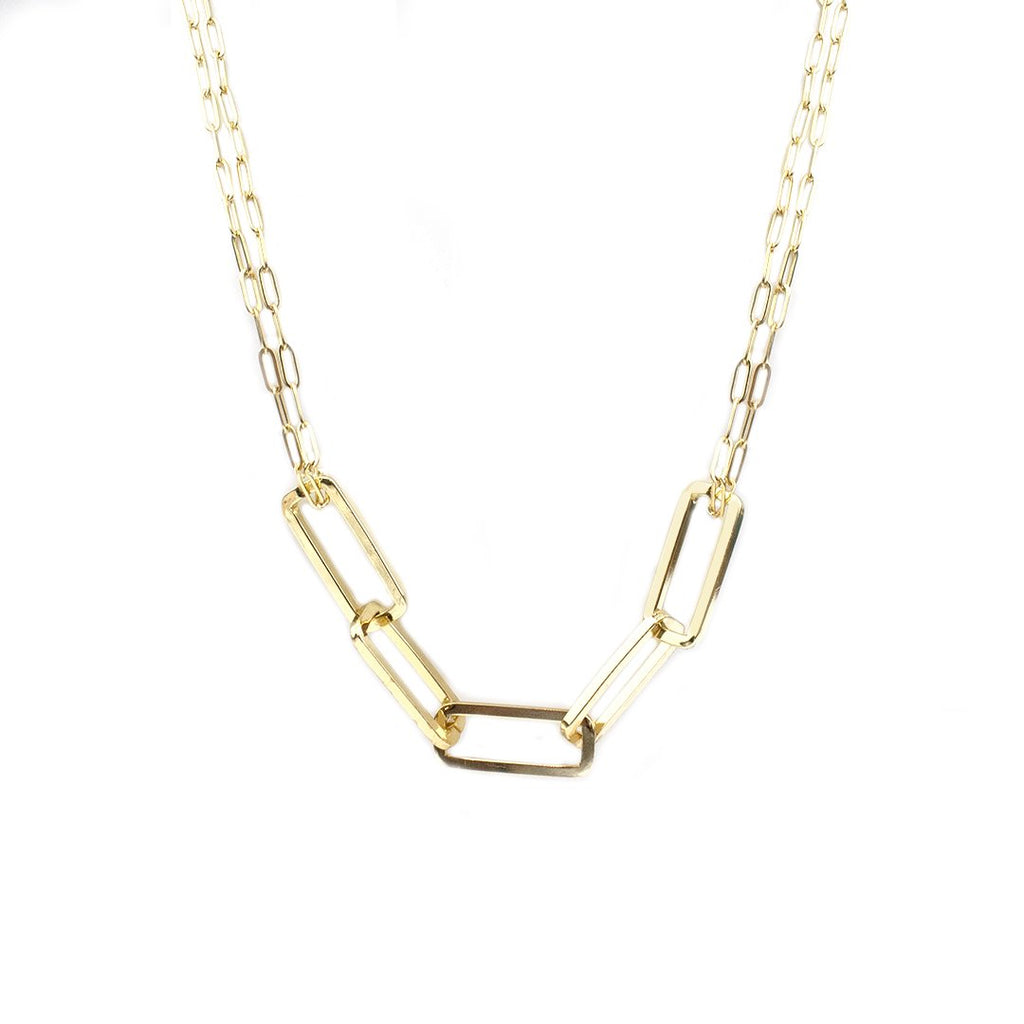 Marlyn Schiff Jewelry Gold Double Chain 5-Link Necklace