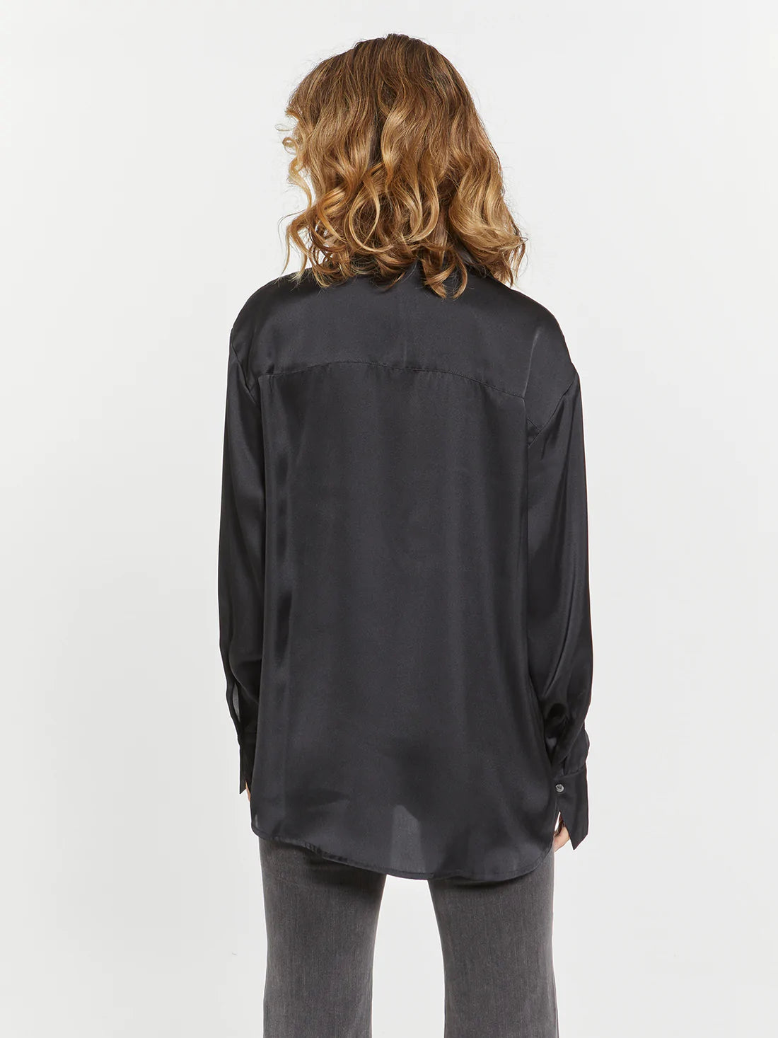 Weekend LA Avory Satin Button Down Top