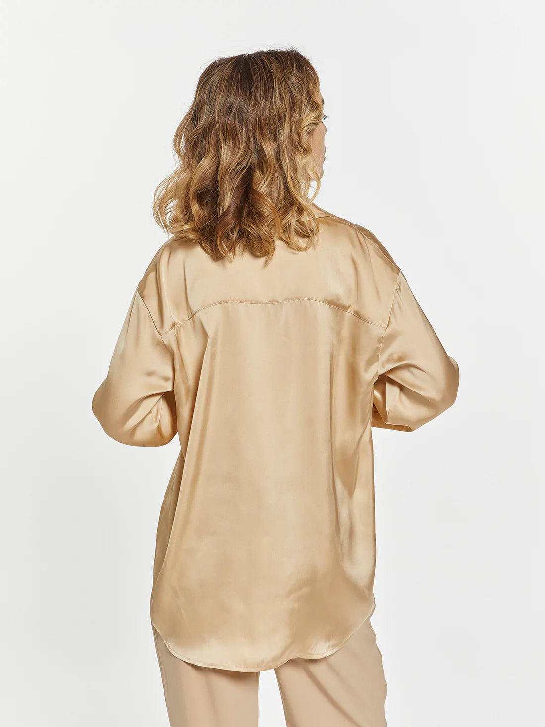 Weekend LA Avory Satin Button Down Top