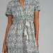 Elan Leaf Kaleidoscope Print Midi Dress