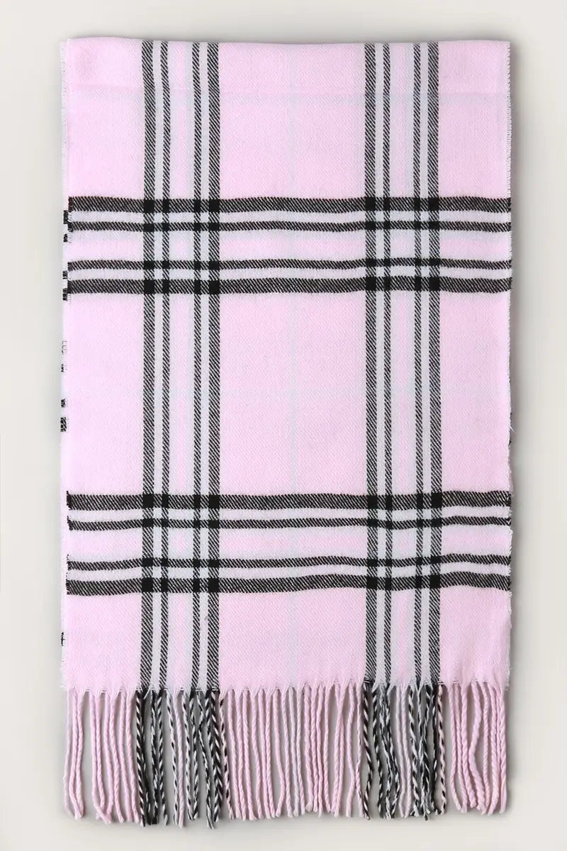 Fashion City Cashmere Feel Plaid Muffler Scarf