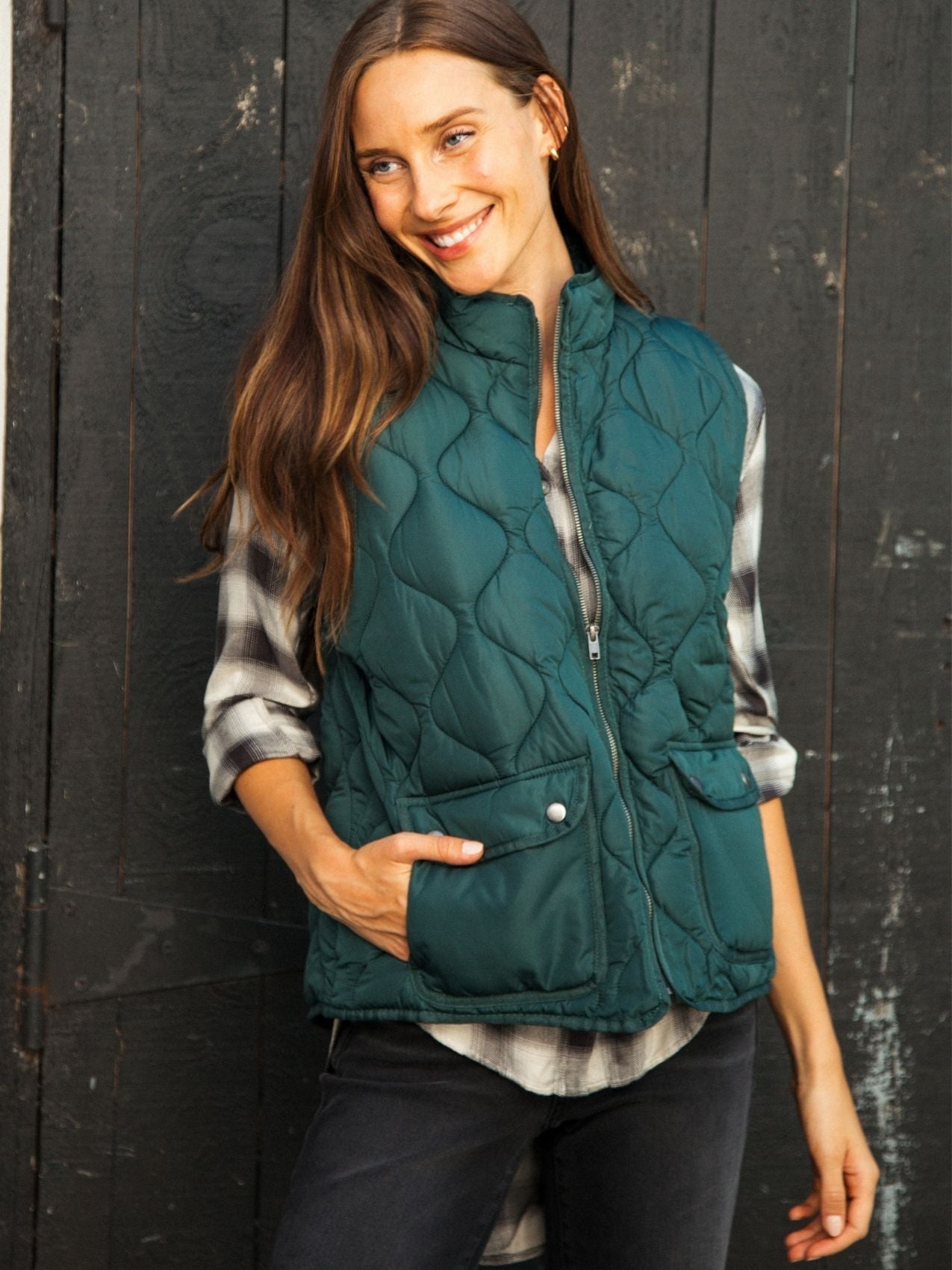 Quilted Zip Front Stratton Vest