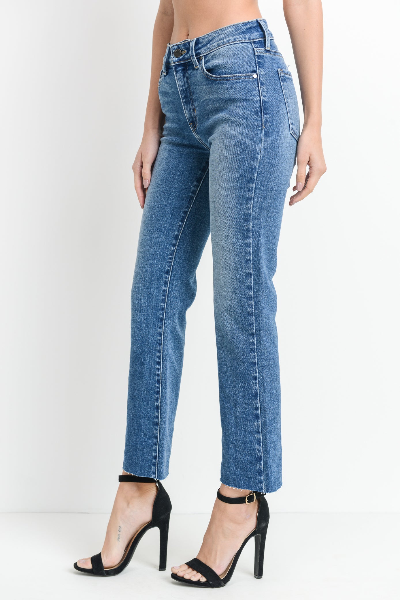 Scissor Cut Crop Flare Jeans
