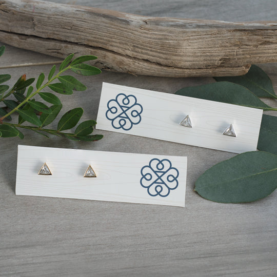 Vela Triangle Studs