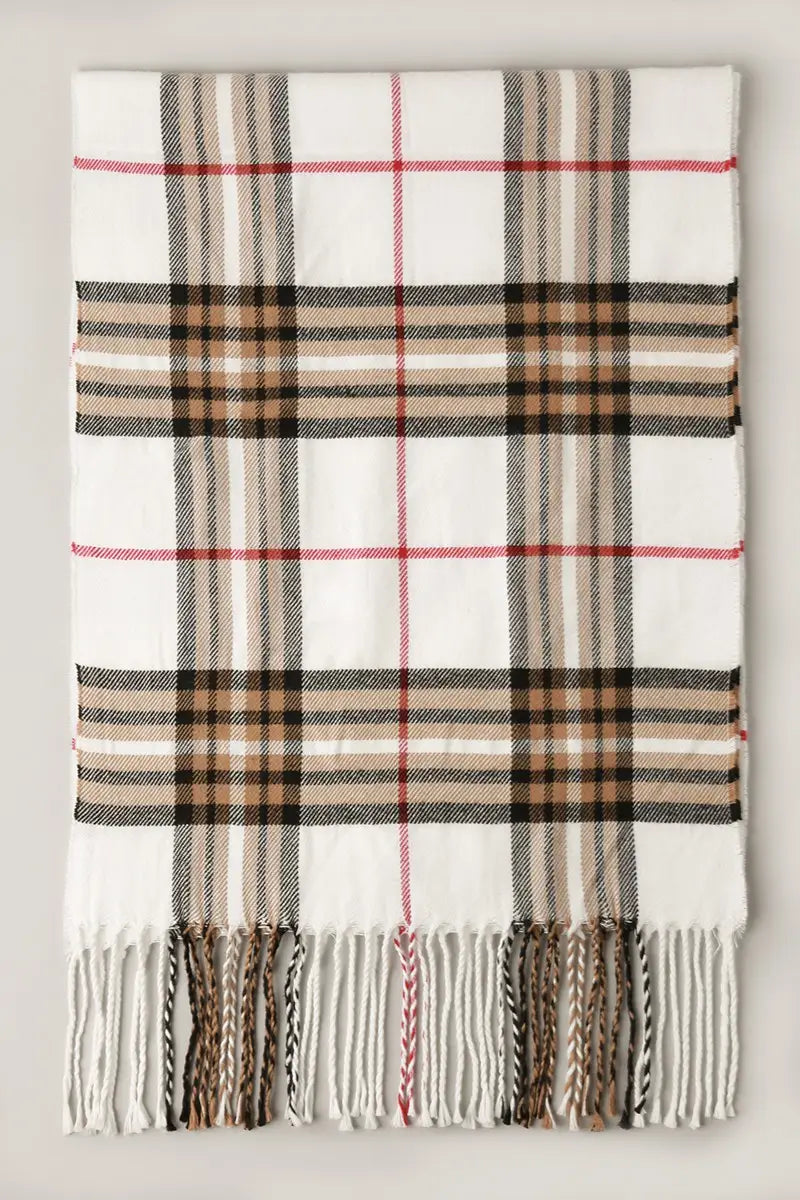 Fashion City Cashmere Feel Plaid Muffler Scarf