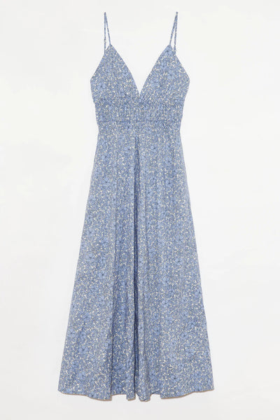 Deluc Belize French Blue Floral Maxi Dress