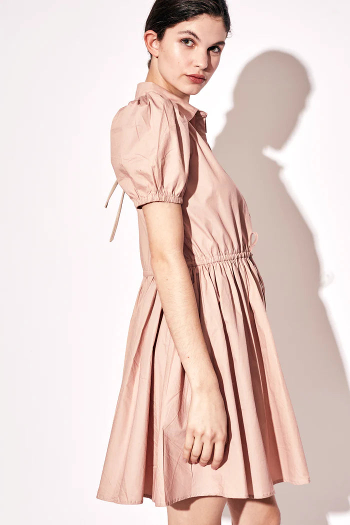 Deluc Gasus Tan Babydoll Mini Dress