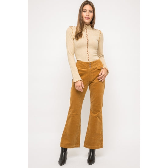 Mustard Corduroy Bell Bottom Pants