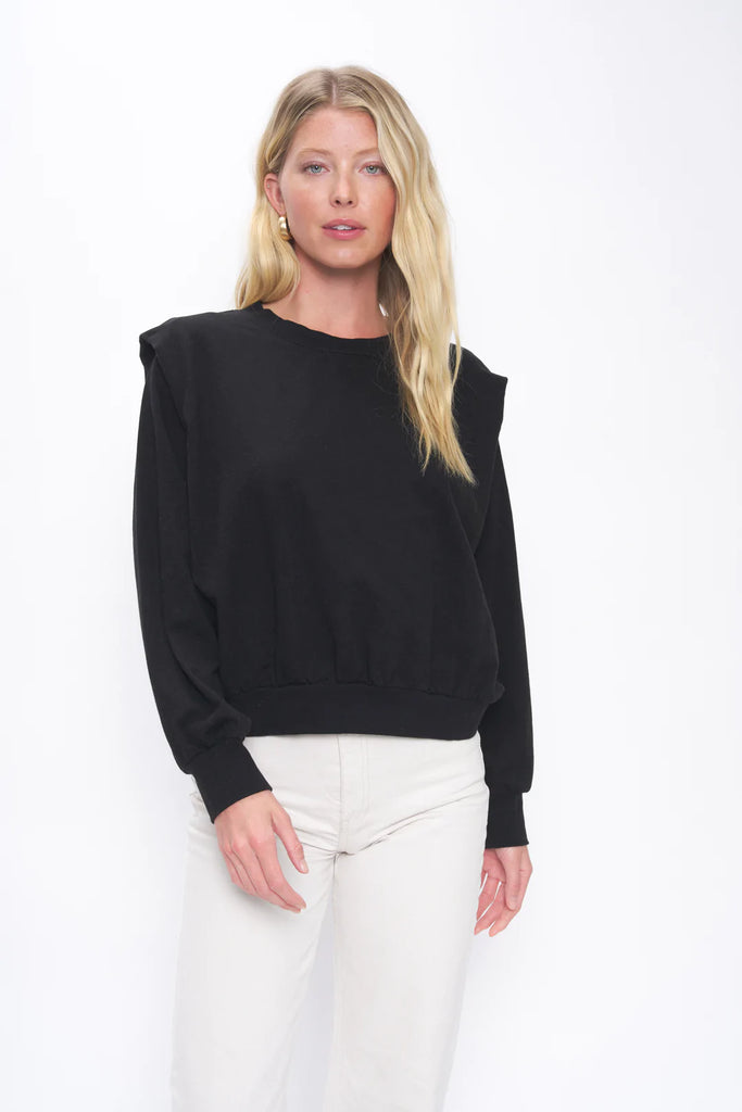 Project Social T Black Paolo Exaggerated Shoulder Sweatshirt