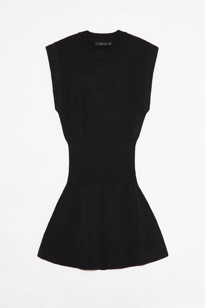 Deluc Trinity Black Sleeveless Knit Mini Dress