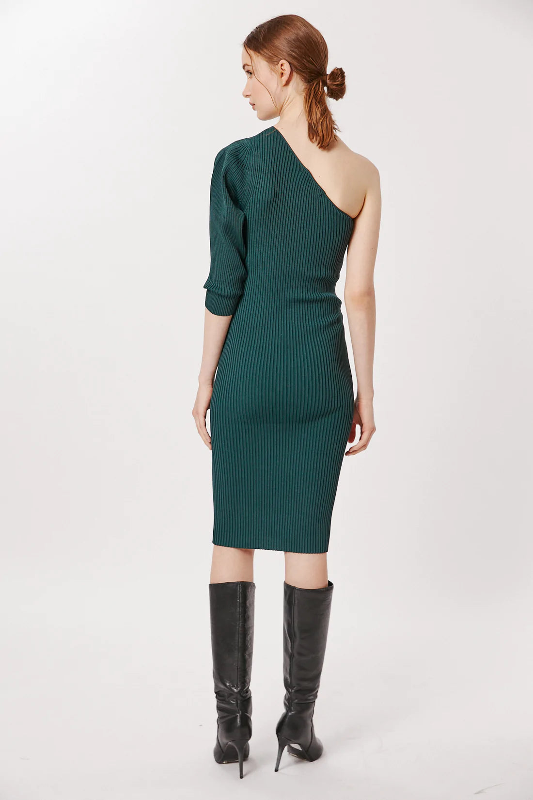 Deluc Bucci Emerald Green Asymmetric Dress