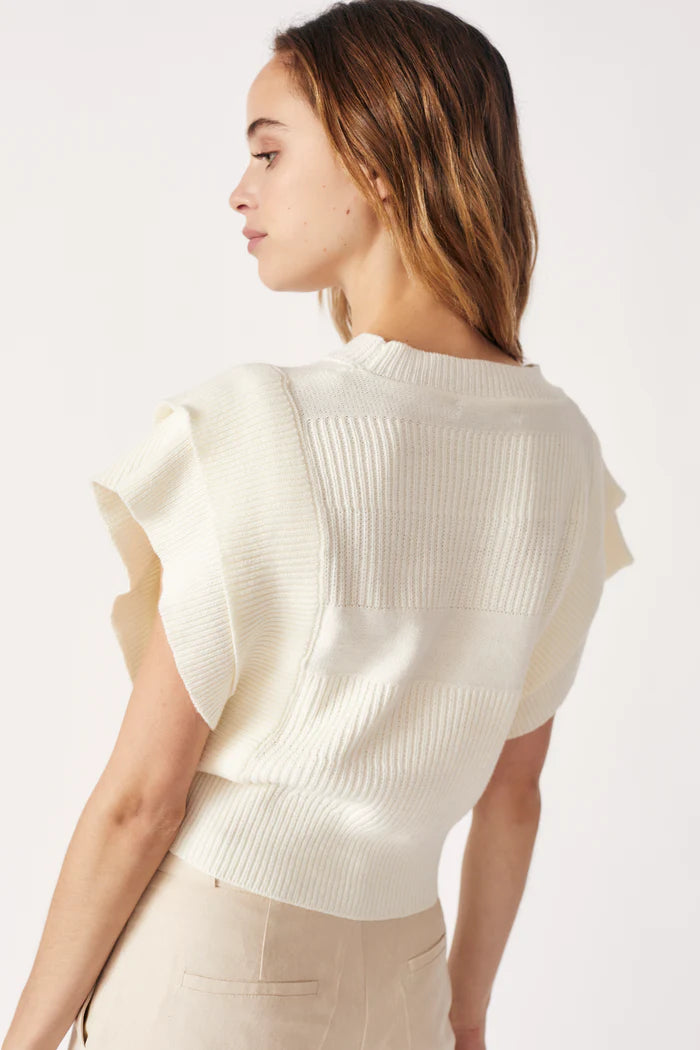 Deluc Ivory Merak Sleeveless Sweater