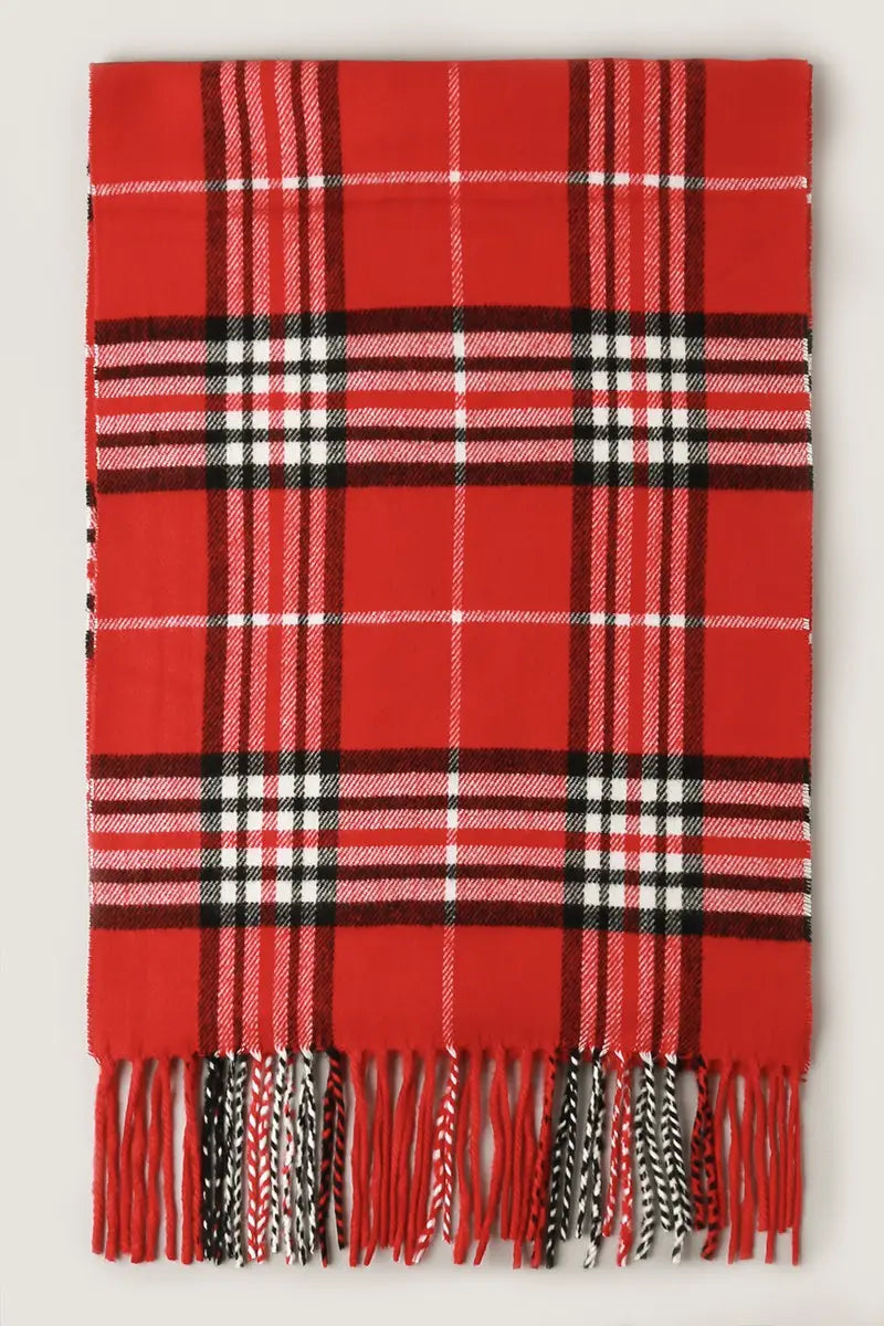 Fashion City Cashmere Feel Plaid Muffler Scarf