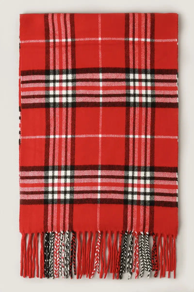 Fashion City Cashmere Feel Plaid Muffler Scarf