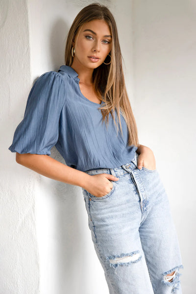 Bishop + Young Lake Sofia Bubble Sleeve Top