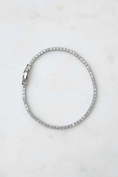 The Lucky Collective Silver CZ Tennis Bracelet