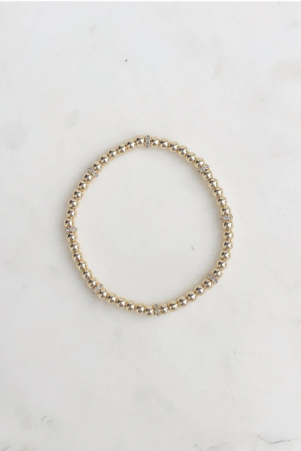 The Lucky Collective Gold Pave Spacer Bracelet