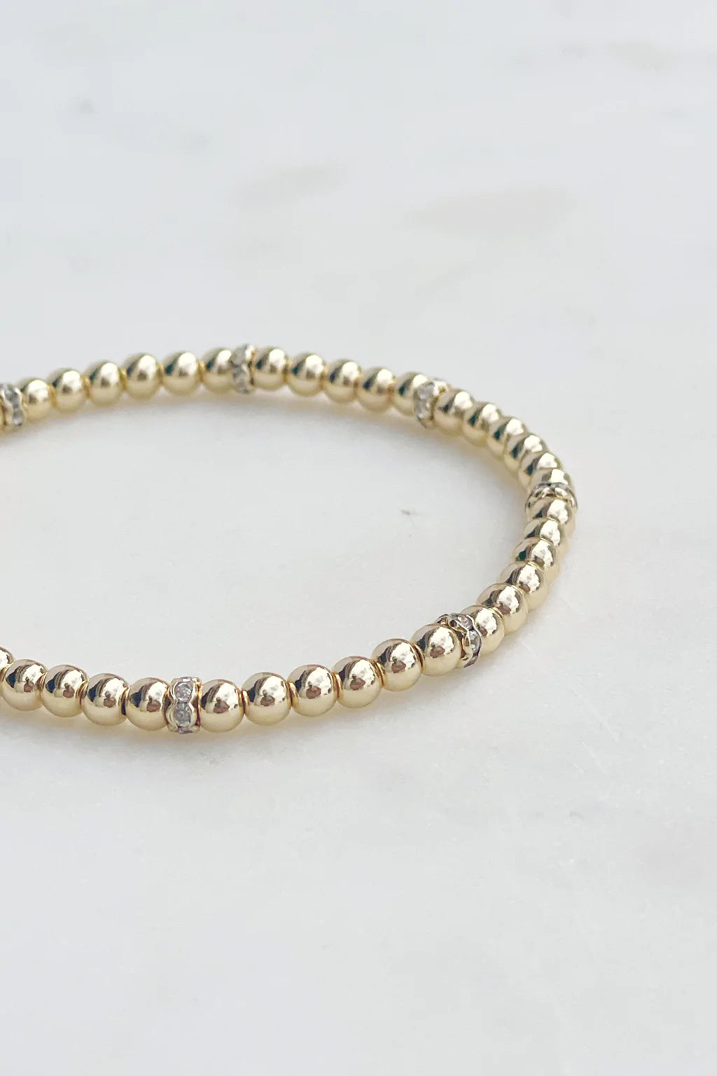 The Lucky Collective Gold Pave Spacer Bracelet