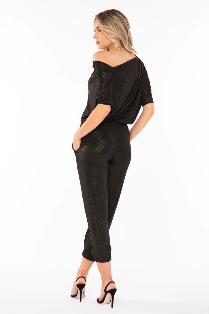 Bishop + Young Black Nocturnal Shimmer Joggers