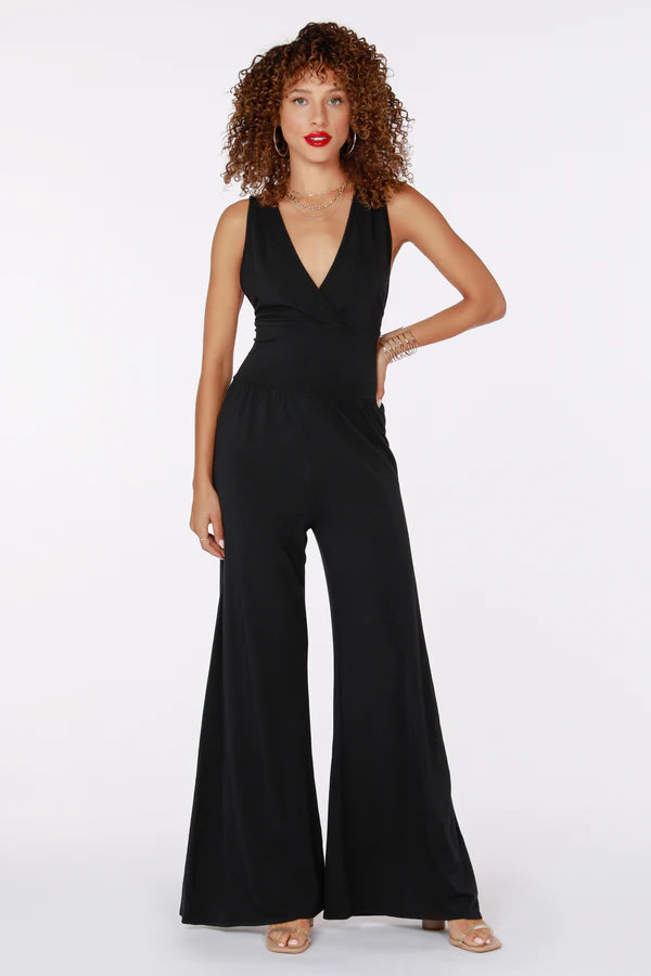 bobi Black Surplus Wide Leg Jumpsuit