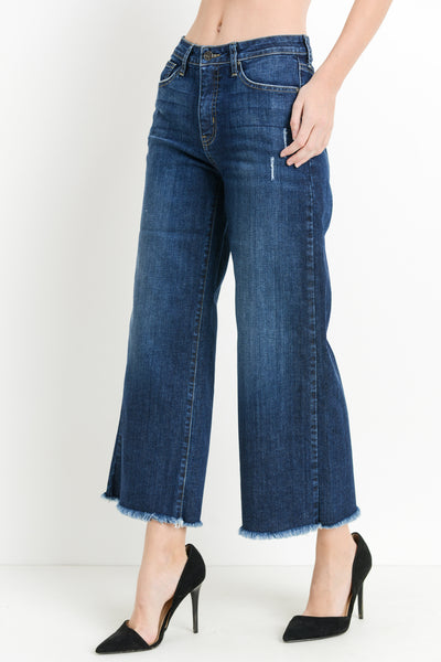 Wide Leg Dark Denim Jeans