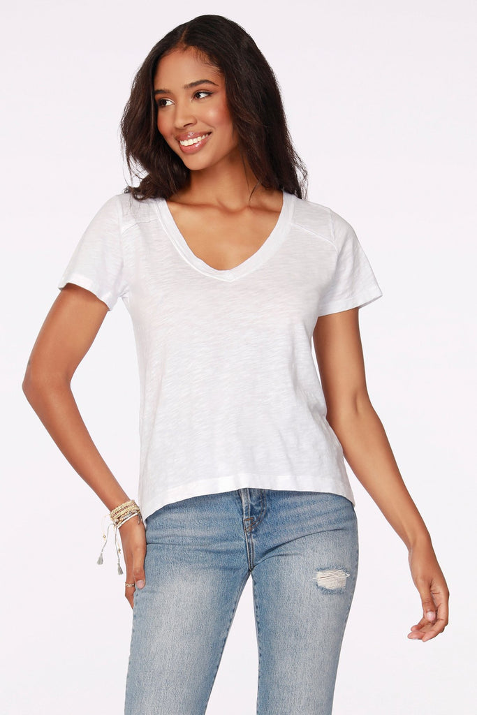 Short Sleeve V-Neck Top